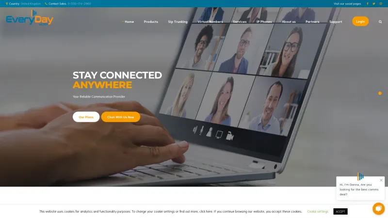 Homepage of EveryDay Voip