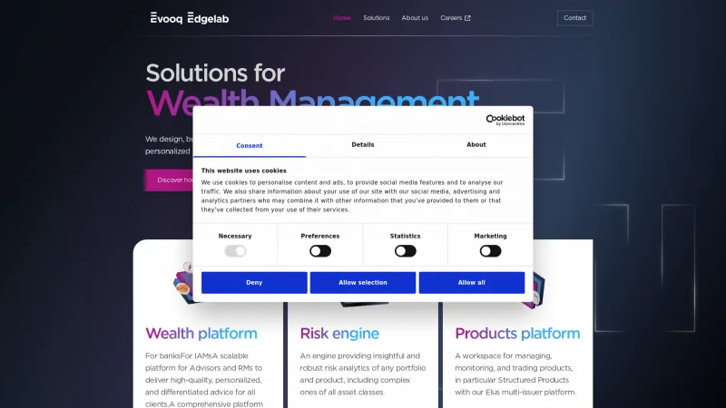 Homepage of Evooq