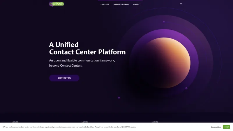 Homepage of Exelysis Contact Center