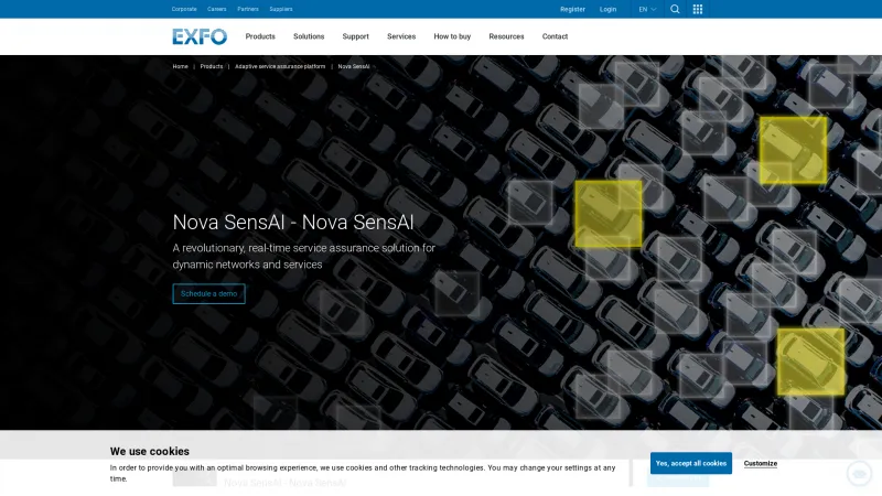 Homepage of Nova SensAI