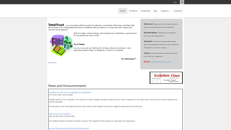 Homepage of TotalTrust