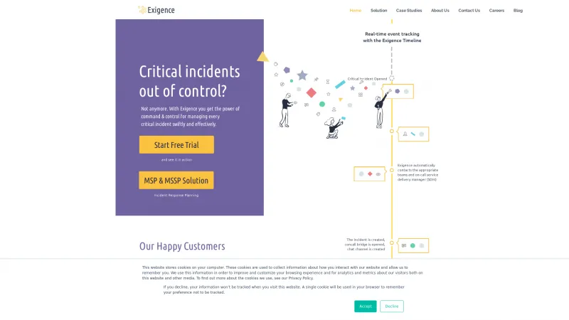 Homepage of Exigence