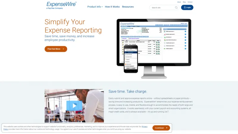 Homepage of ExpenseWire