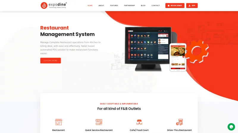 Homepage of Expodine