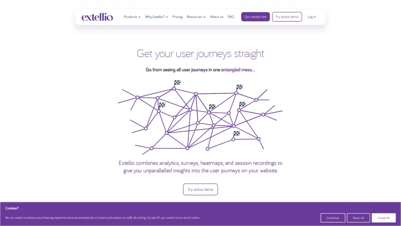 Homepage of Extellio