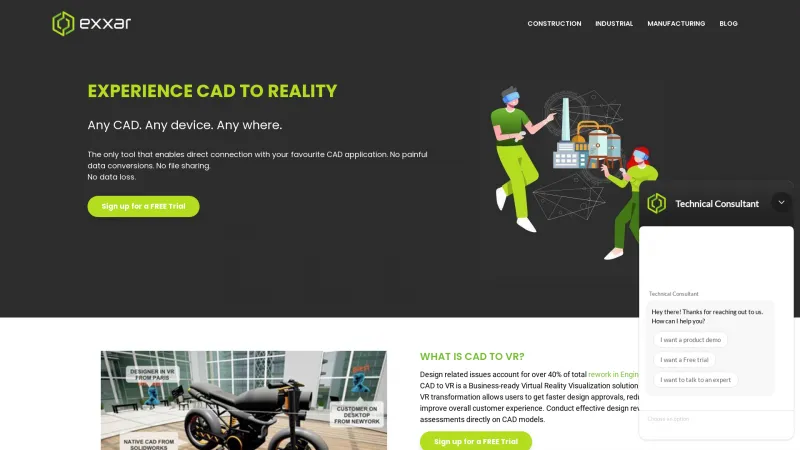 Homepage of Exxar