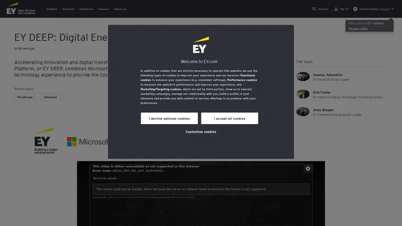 Homepage of EY DEEP