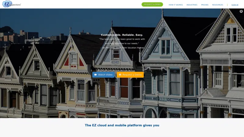 Homepage of EZ Inspections