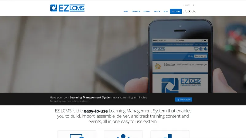 Homepage of EZ LCMS