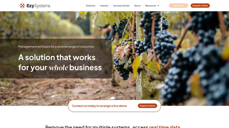 Homepage of EzyWine PRO