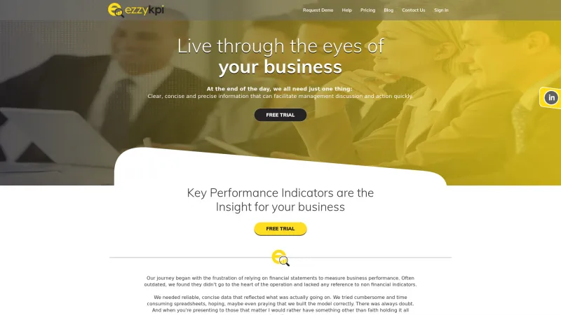 Homepage of Ezzy Kpi