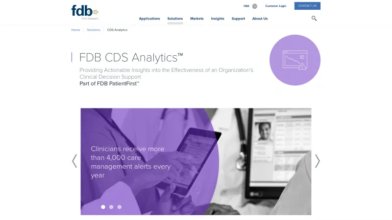 Homepage of FDB CDS Analytics