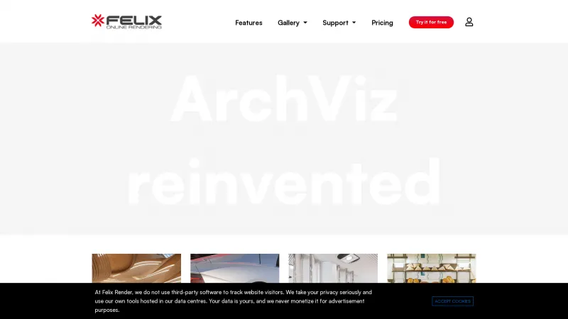 Homepage of FELIX Render