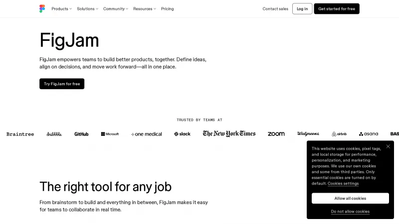 Homepage of FigJam