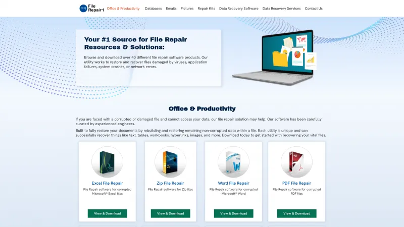 Homepage of File Repair