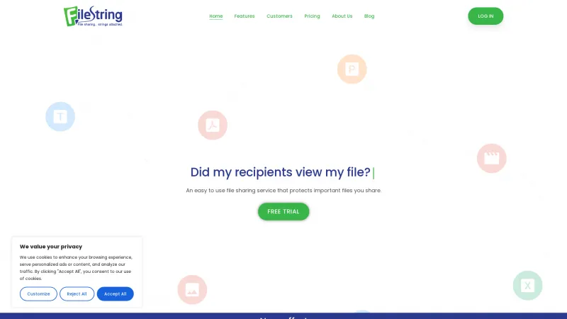 Homepage of FileString