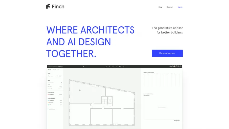 Homepage of Finch