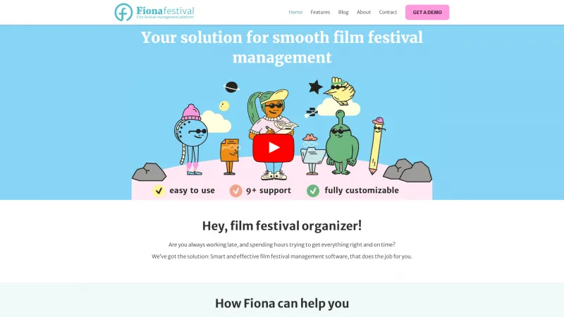 Homepage of Fiona Festival