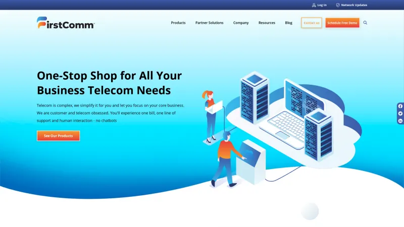 Homepage of FirstComm