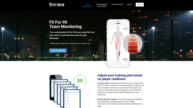 Homepage of Fit For 90