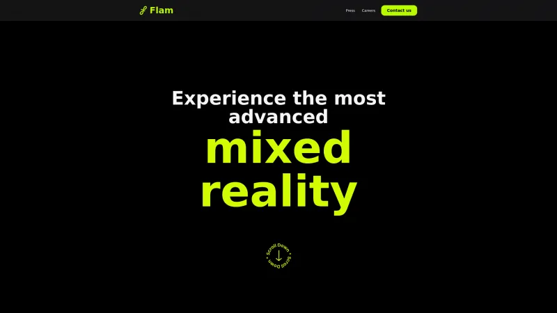 Homepage of Flam