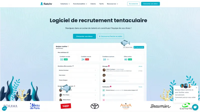 Homepage of Flatchr