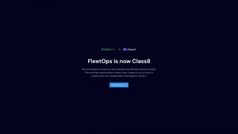 Homepage of FleetOps