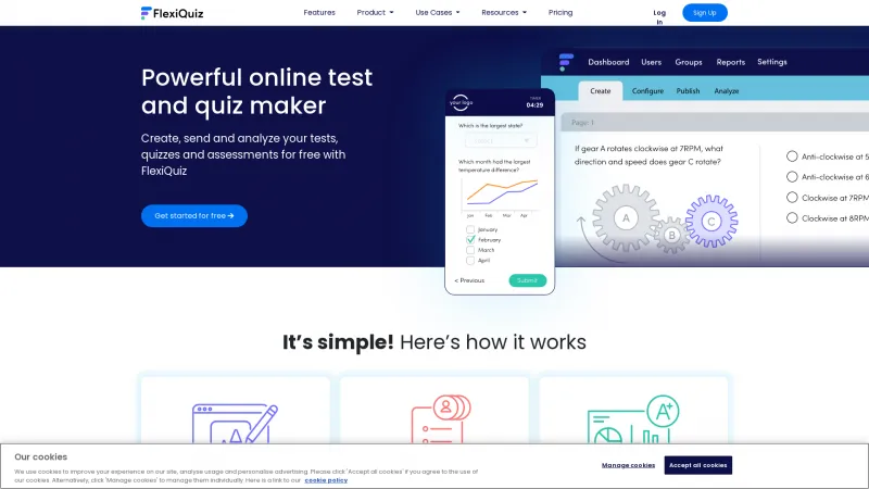 Homepage of FlexiQuiz