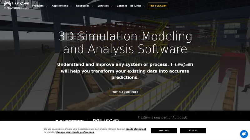 Homepage of FlexSim