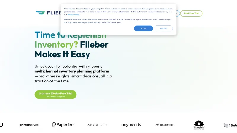 Homepage of Flieber