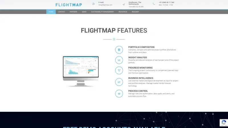 Homepage of FLIGHTMAP