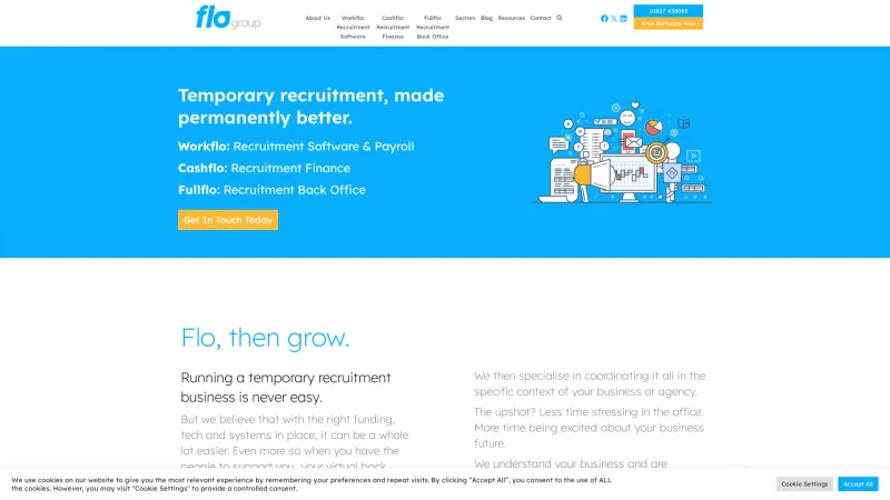 Homepage of Flo