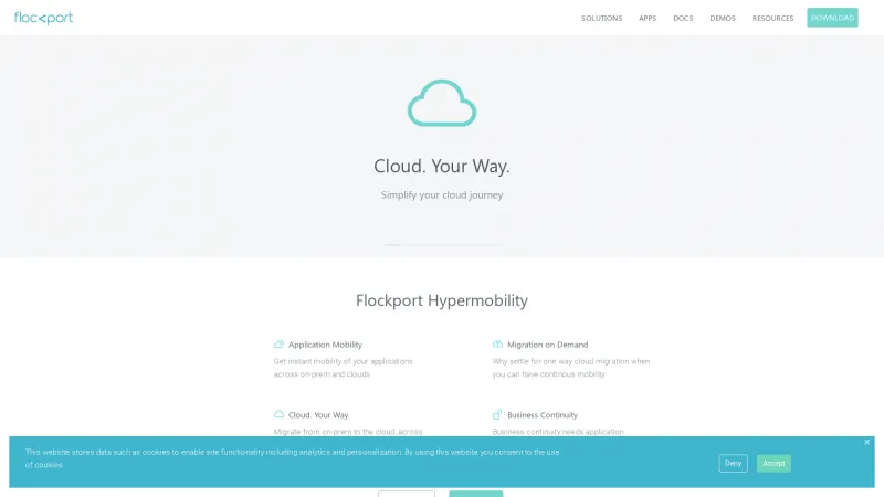 Homepage of Flockport