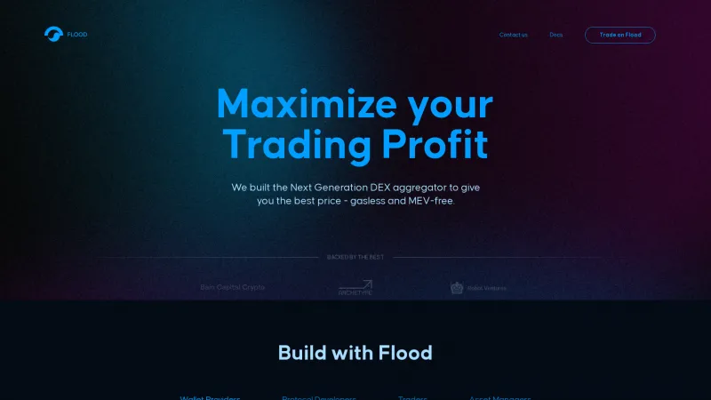 Homepage of Flood