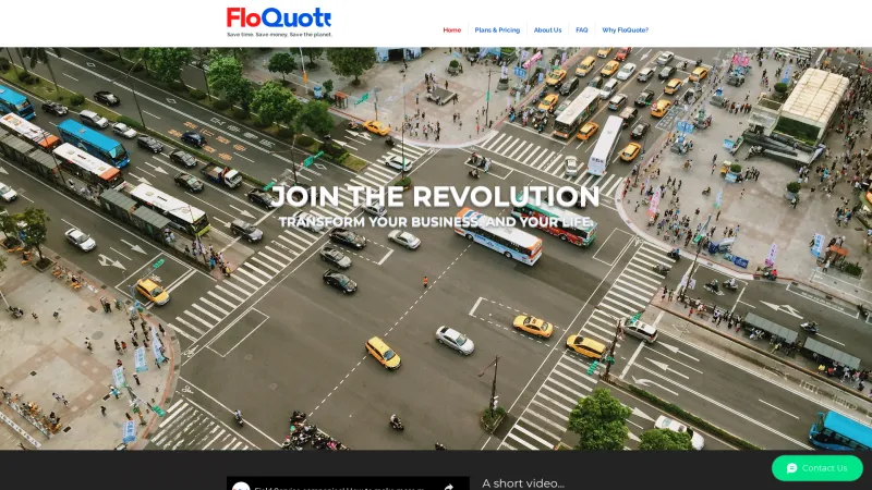 Homepage of FloQuote