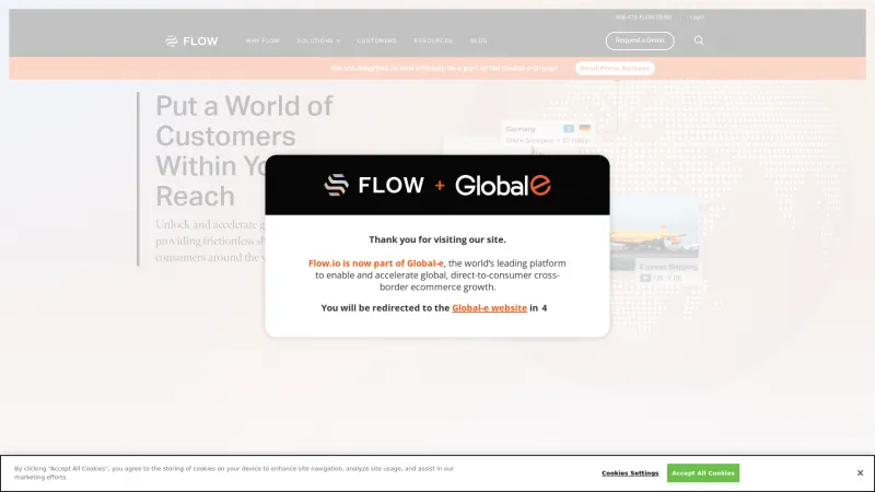 Homepage of Flow