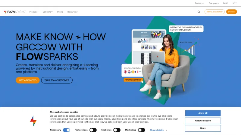 Homepage of FLOWSPARKS