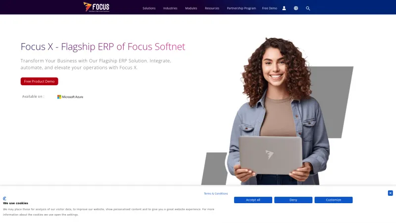 Homepage of Focus X