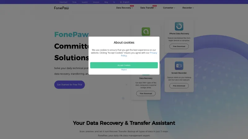 Homepage of FonePaw Video Cutter