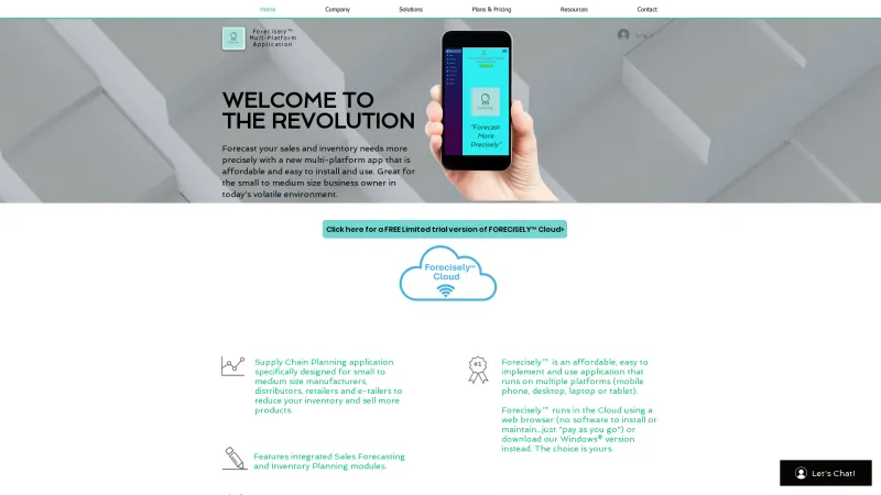 Homepage of Forecisely