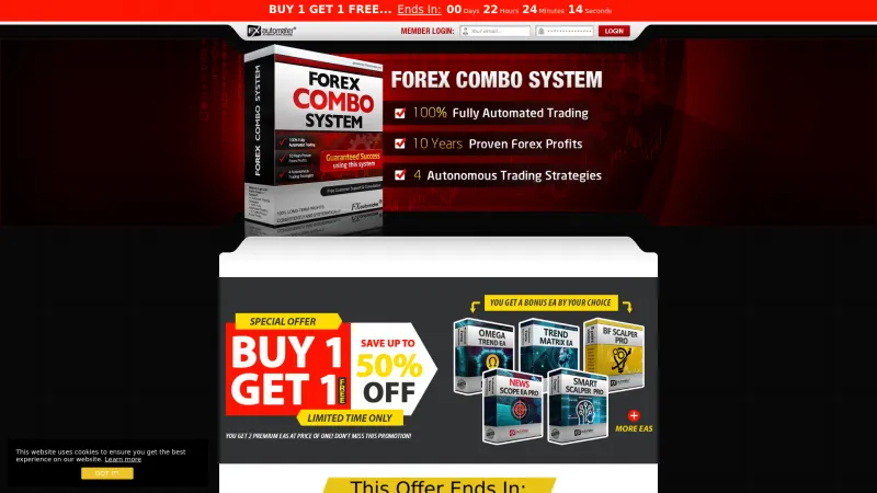 Homepage of Forex Combo System