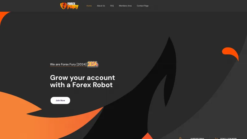 Homepage of Forex Fury