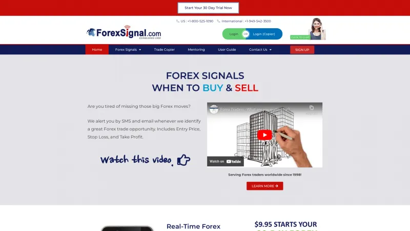 Homepage of ForexSignal.com