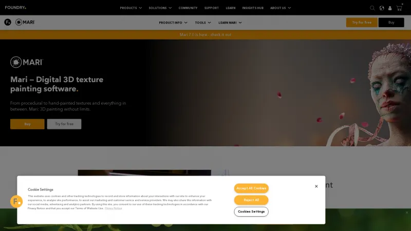 Homepage of Mari