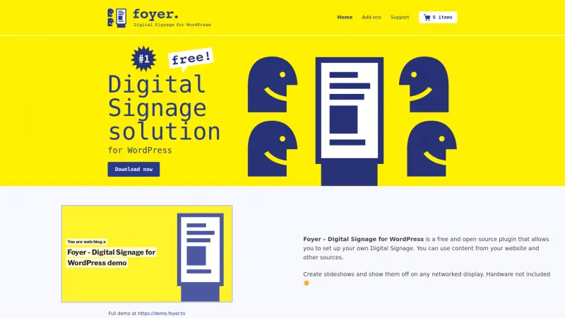 Homepage of Foyer