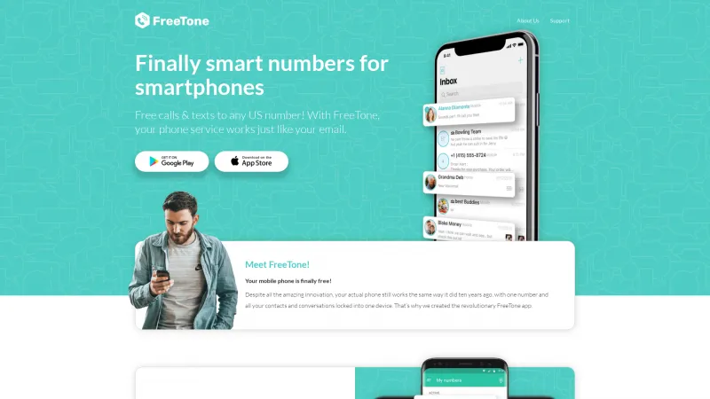 Homepage of FreeTone