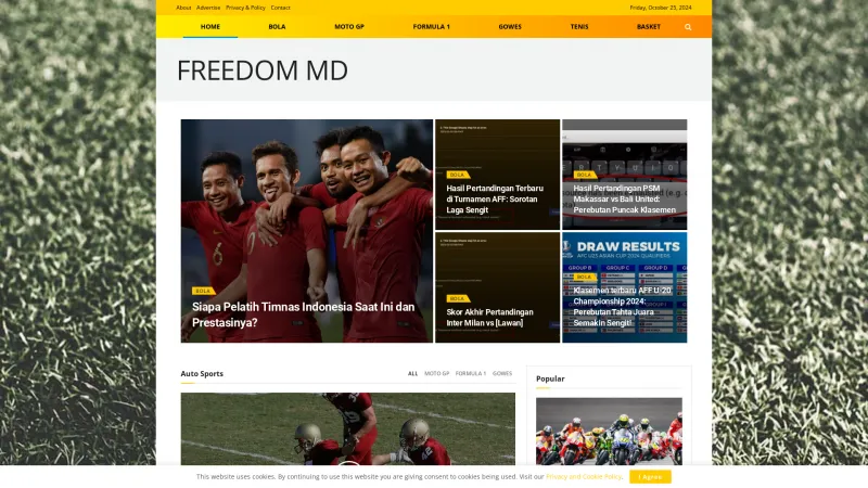 Homepage of FreeDOM