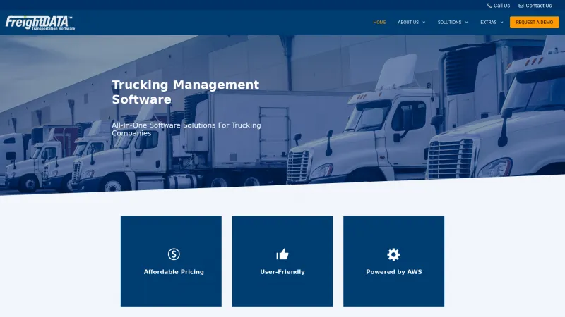 Homepage of FreightDATA