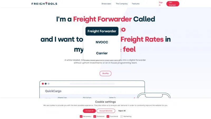 Homepage of Freightools