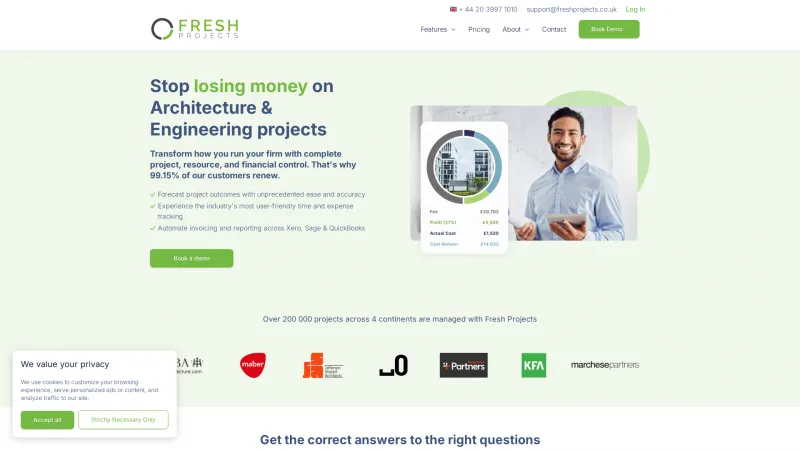 Homepage of Fresh Projects